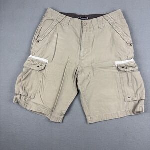 Y2K Quiksilver Cargo‎ Shorts Mens 32 Brown Ripstop Baggy Skate Grunge Surf